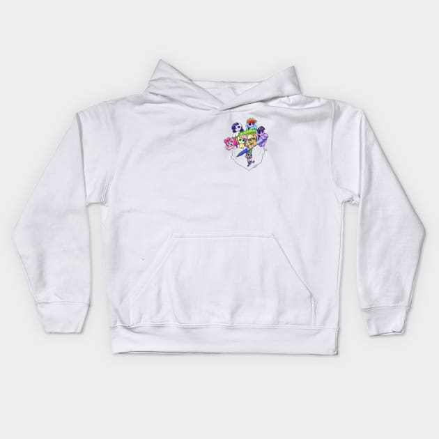 Pocket Ponies! Kids Hoodie by Valcron